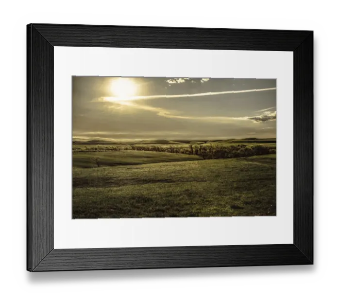 Framed Print : Sun close to sunset in Flint Hills Framed Print : Sun close to sunset in Flint Hills