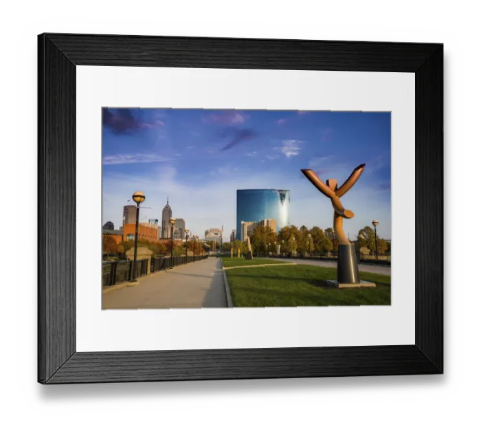Framed Print : Sculpture in White River State Park, Indianapolis, Indiana, USA