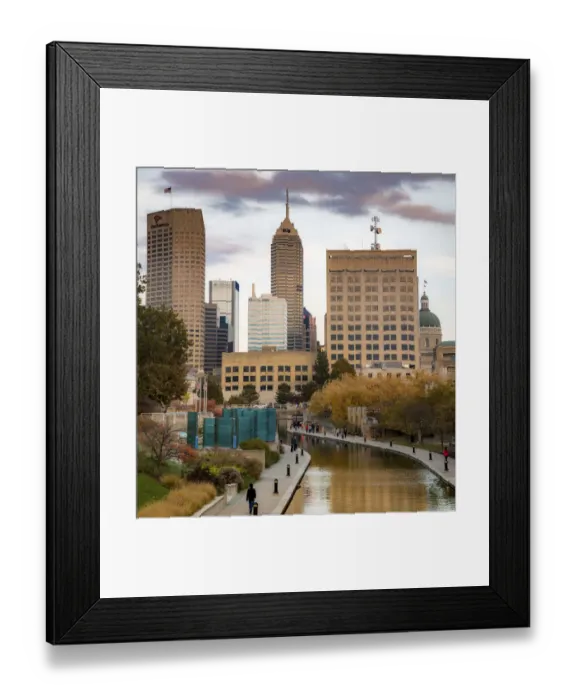 Framed Print : Downtown Indianapolis, White River State Park, Indianapolis, Indiana, USA Framed Print : Downtown Indianapolis, White River State Park, Indianapolis, Indiana, USA