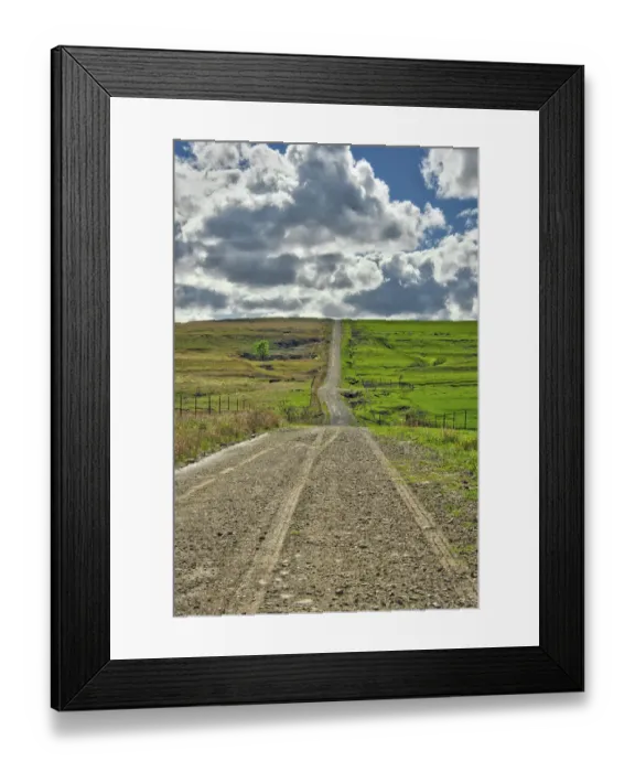 Framed Print : Lonely road going through the Flint Hills of Kansas Framed Print : Lonely road going through the Flint Hills of Kansas