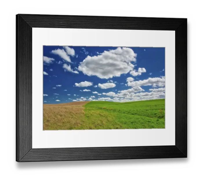Framed Print : Two toned hill in the Flint Hills of Kansas Framed Print : Two toned hill in the Flint Hills of Kansas