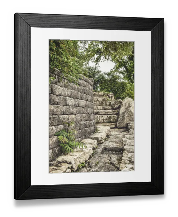 Framed Print : Stone wall in downtown Wichita, Kansas Framed Print : Stone wall in downtown Wichita, Kansas