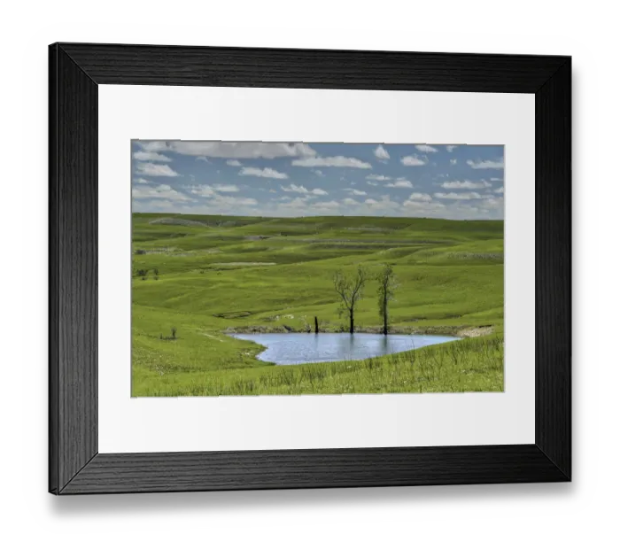 Framed Print : heart shaped pond in the Flint Hills of Kansas Framed Print : heart shaped pond in the Flint Hills of Kansas