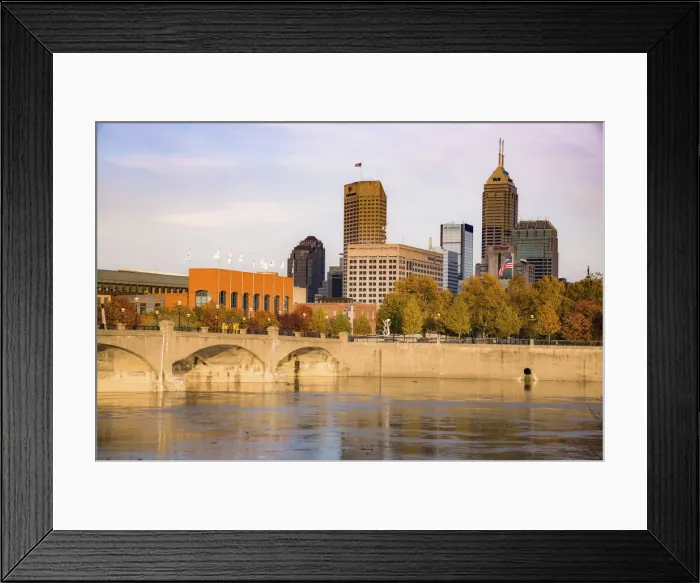 Framed Print : View of downtown from the west bank of White River, White River State Park, Indianapolis, Indiana, USA Framed Print : View of downtown from the west bank of White River, White River State Park, Indianapolis, Indiana, USA