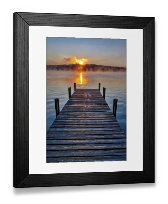 Framed Print : Dock at sunrise Framed Print : Dock at sunrise