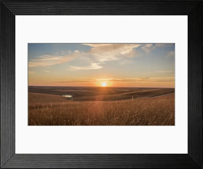 Framed Print : Sunrise in the Kansas Flint Hills Framed Print : Sunrise in the Kansas Flint Hills