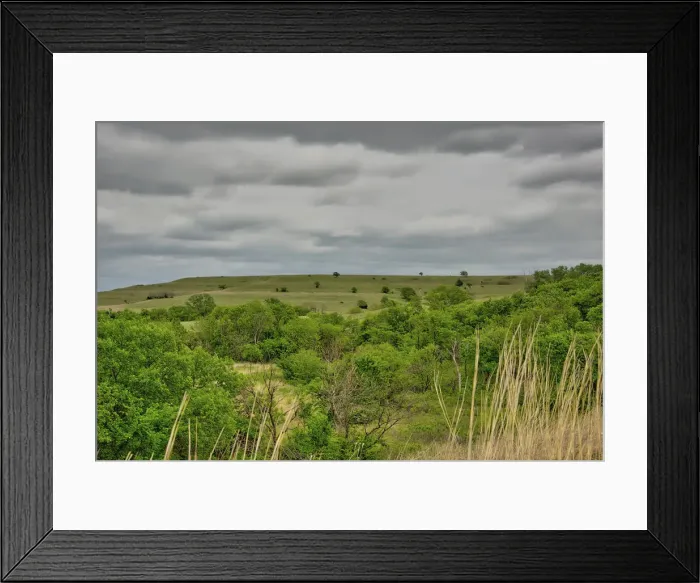 Framed Print : Viewing across some of the Flint Hills in Kansas