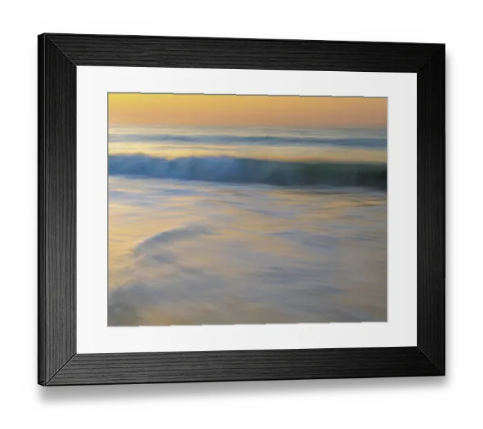 Framed Print : USA, New Jersey, Cape May National Seashore. Wave on beach at sunrise Framed Print : USA, New Jersey, Cape May National Seashore. Wave on beach at sunrise