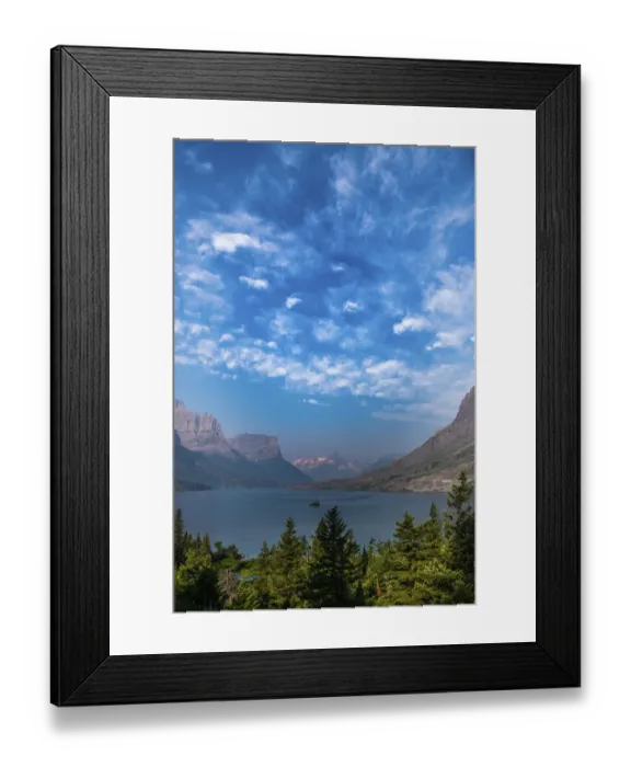 Framed Print : St. Mary Lake from Wild Goose Island Lookout, Glacier National Park, Montana, USA
