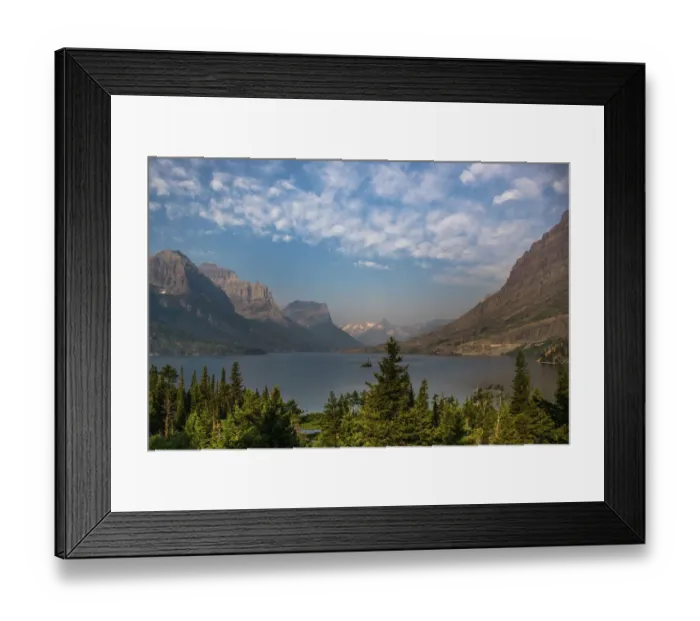 Framed Print : St. Mary Lake from Wild Goose Island Lookout, Glacier National Park, Montana, USA