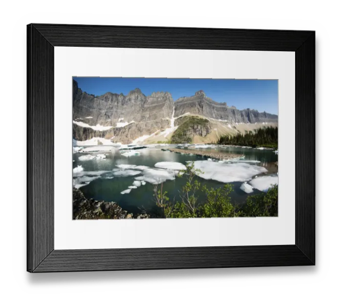 Framed Print : Iceberg Lake, Glacier National Park, Montana, USA