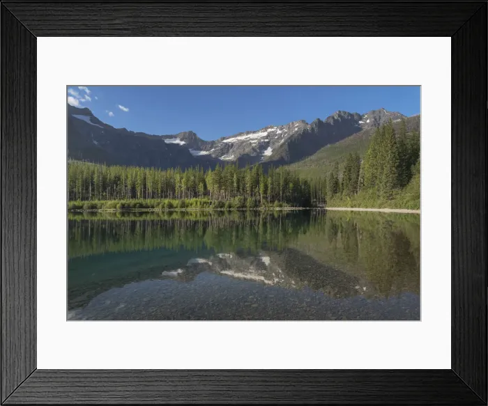 Framed Print : Kintla Peak seen from Upper Kintla Lake, Glacier National Park Framed Print : Kintla Peak seen from Upper Kintla Lake, Glacier National Park