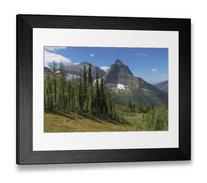 Framed Print : Kintla and Kinnerly Peak, Glacier National Park, Montana