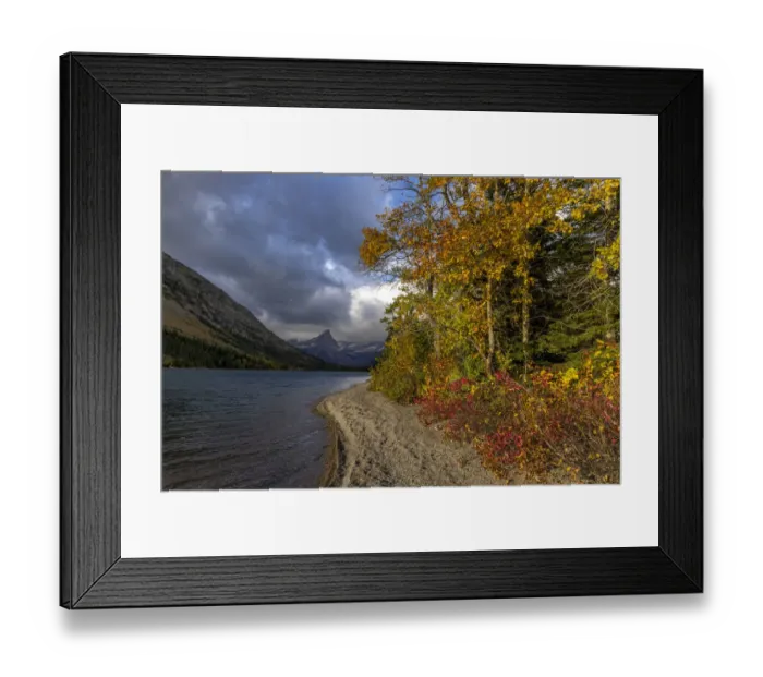 Framed Print : Cosley Lake in autumn, Glacier National Park, Montana, USA Framed Print : Cosley Lake in autumn, Glacier National Park, Montana, USA