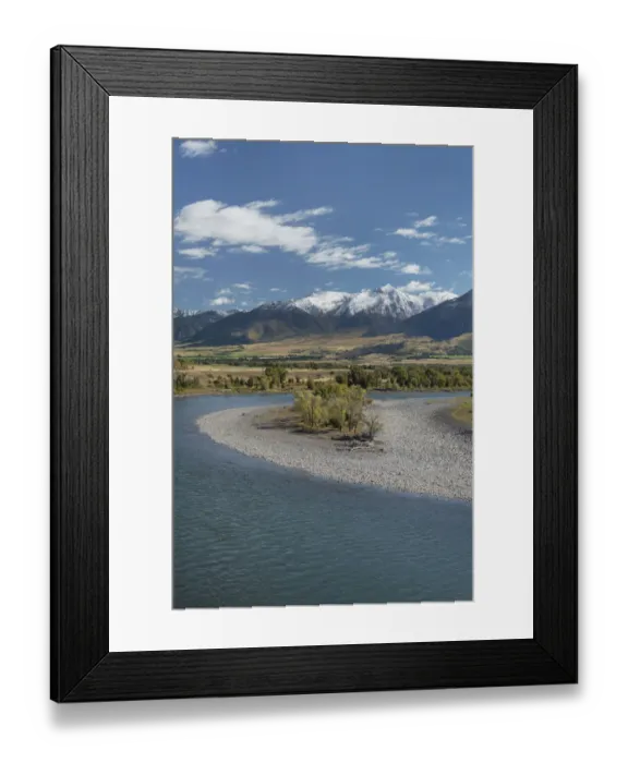 Framed Print : Yellowstone River, Absaroka Mountains, Montana