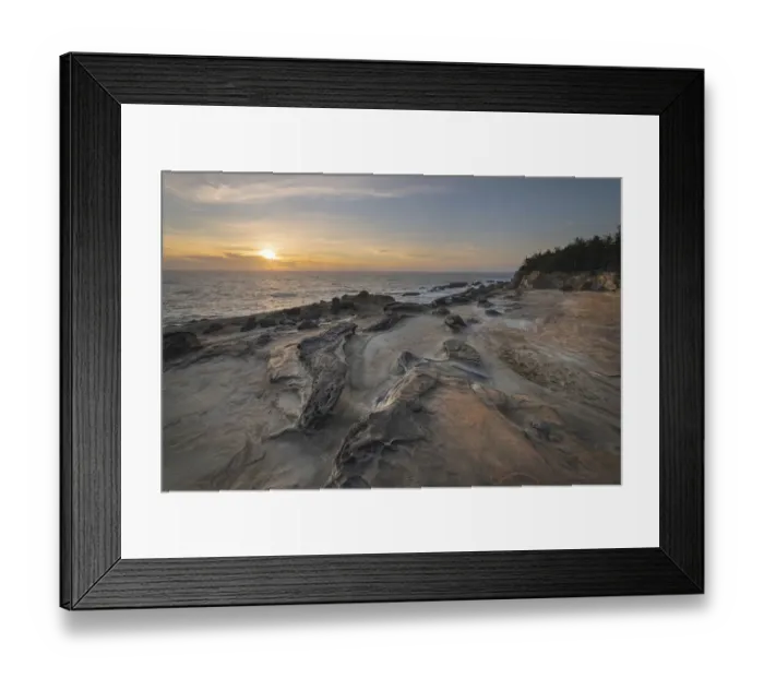 Framed Print : Eroded sandstone concretions and formations at Shore Acres State Park, Oregon Framed Print : Eroded sandstone concretions and formations at Shore Acres State Park, Oregon