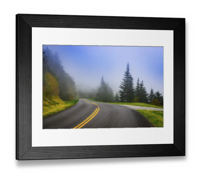Framed Print : Roadway, Blue Ridge Parkway, Smoky Mountains, USA