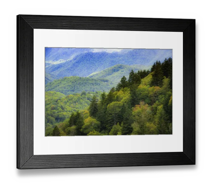 Framed Print : Blue Ridge Parkway vista, Smoky Mountains, USA Framed Print : Blue Ridge Parkway vista, Smoky Mountains, USA