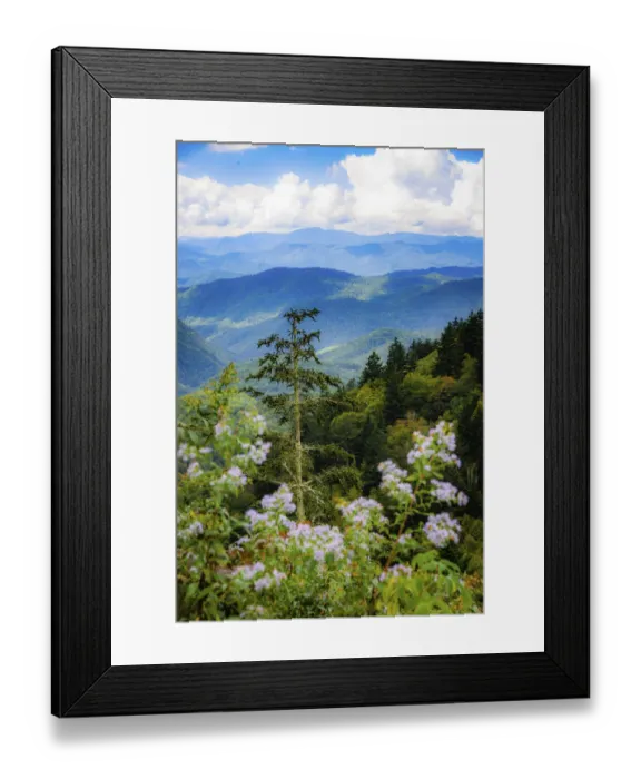 Framed Print : Blue Ridge Parkway vista, Smoky Mountains, USA Framed Print : Blue Ridge Parkway vista, Smoky Mountains, USA