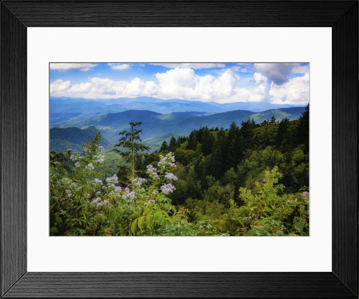 Framed Print : Blue Ridge Parkway vista, Smoky Mountains, USA Framed Print : Blue Ridge Parkway vista, Smoky Mountains, USA