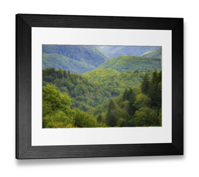 Framed Print : Blue Ridge Parkway vista, Smoky Mountains, USA Framed Print : Blue Ridge Parkway vista, Smoky Mountains, USA