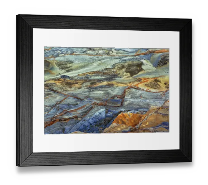 Framed Print : Rock pattern in eroded coastline, Shore Acres State Park, Coos Bay, Oregon Framed Print : Rock pattern in eroded coastline, Shore Acres State Park, Coos Bay, Oregon