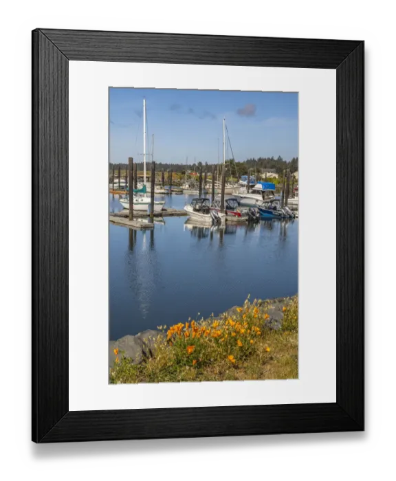 Framed Print : USA, Oregon, Bandon Beach. Docked boats in Bandon Marina Framed Print : USA, Oregon, Bandon Beach. Docked boats in Bandon Marina