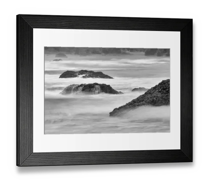 Framed Print : Waves crashing on rocks, Bandon Beach, Oregon
