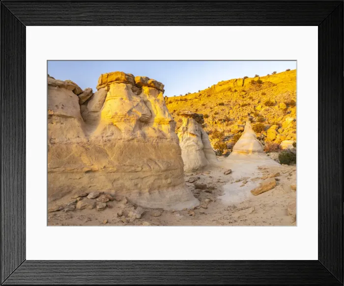 Framed Print : USA, New Mexico, Ojito Wilderness. Eroded desert rocks Framed Print : USA, New Mexico, Ojito Wilderness. Eroded desert rocks