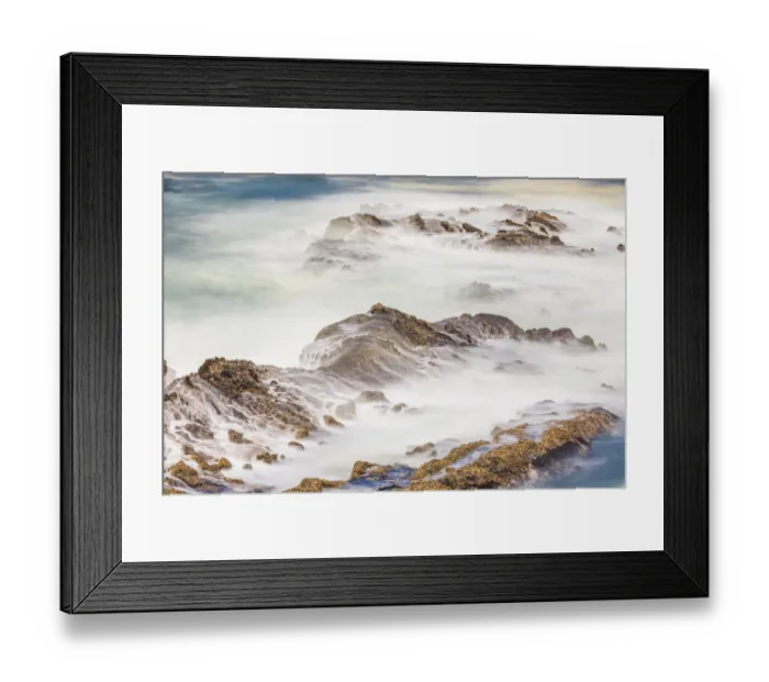 Framed Print : Shore Acres State Park, Oregon, USA. Blur of waves flowing over rocks Framed Print : Shore Acres State Park, Oregon, USA. Blur of waves flowing over rocks
