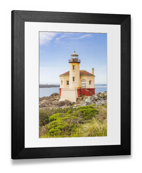 Framed Print : Bandon, Oregon, USA. The Coquille River Lighthouse on the Oregon coast Framed Print : Bandon, Oregon, USA. The Coquille River Lighthouse on the Oregon coast