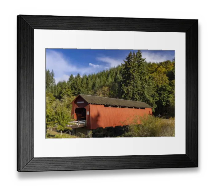 Framed Print : Chitwood Covered Bridge over the Yaquina River in Lincoln County, Oregon, USA Framed Print : Chitwood Covered Bridge over the Yaquina River in Lincoln County, Oregon, USA