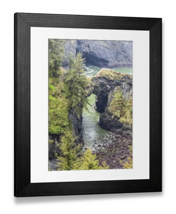 Framed Print : Natural Bridges Viewpoint, Oregon, USA. View of the Natural Bridges on the Oregon coast Framed Print : Natural Bridges Viewpoint, Oregon, USA. View of the Natural Bridges on the Oregon coast