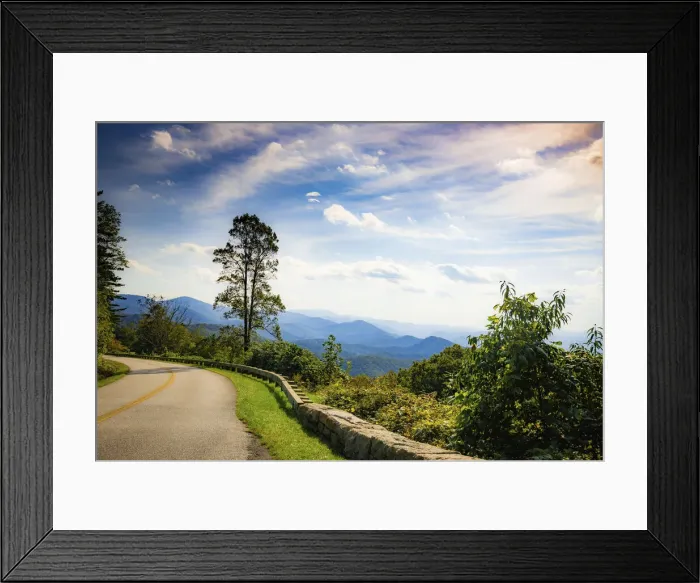 Framed Print : Overlook, Blue Ridge Parkway, Smoky Mountains, USA