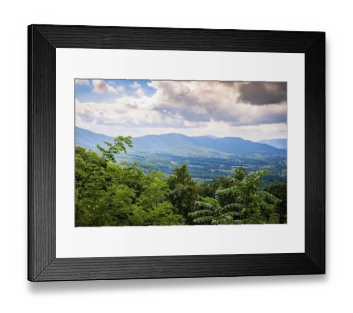 Framed Print : View from Blue Ridge Parkway, Smoky Mountains, USA Framed Print : View from Blue Ridge Parkway, Smoky Mountains, USA