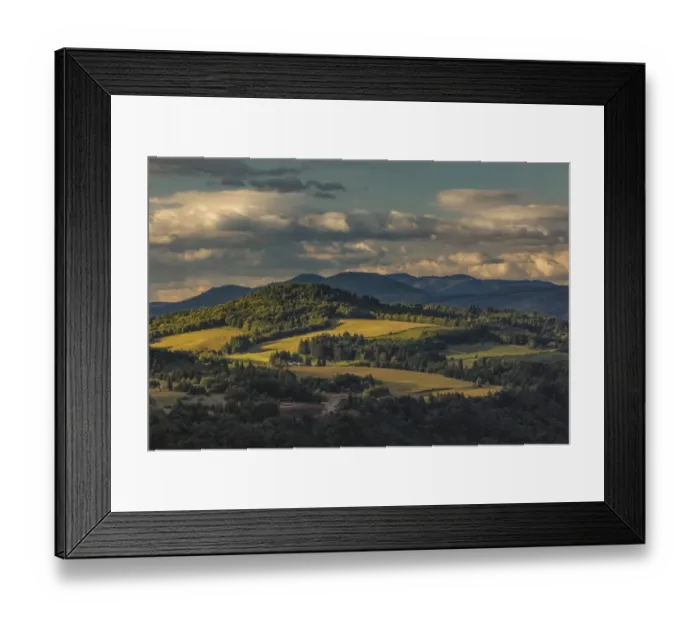 Framed Print : View of Columbia plateau at sunset, Oregon Framed Print : View of Columbia plateau at sunset, Oregon