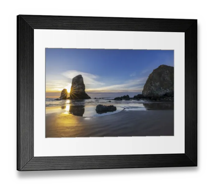 Framed Print : Haystack Rock Pinnacles at low tide in Cannon Beach, Oregon, USA Framed Print : Haystack Rock Pinnacles at low tide in Cannon Beach, Oregon, USA