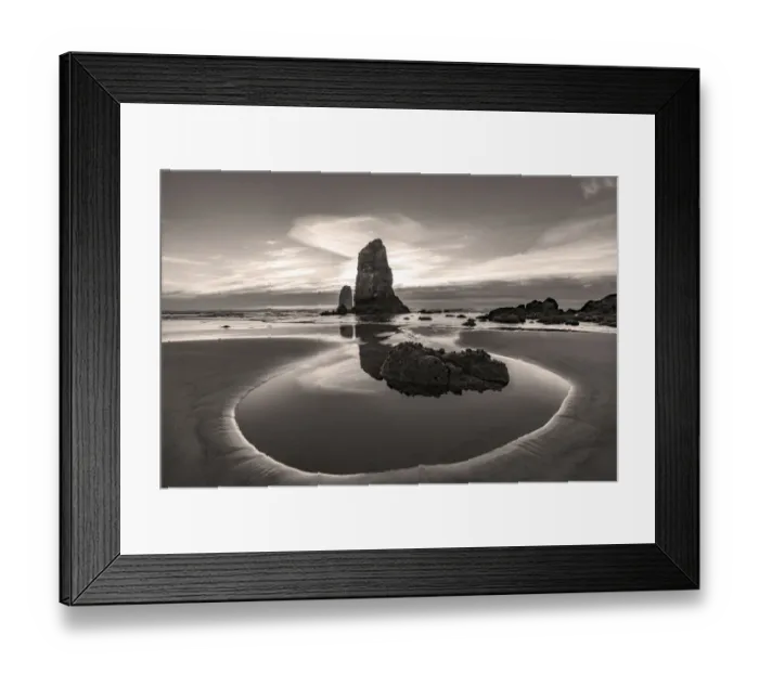 Framed Print : Haystack Rock Pinnacles at low tide in Cannon Beach, Oregon, USA Framed Print : Haystack Rock Pinnacles at low tide in Cannon Beach, Oregon, USA