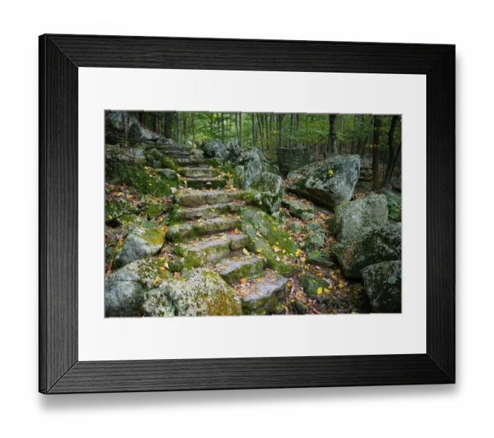 Framed Print : Staircase to Wigwam Falls, Virginia, Blue Ridge Parkway