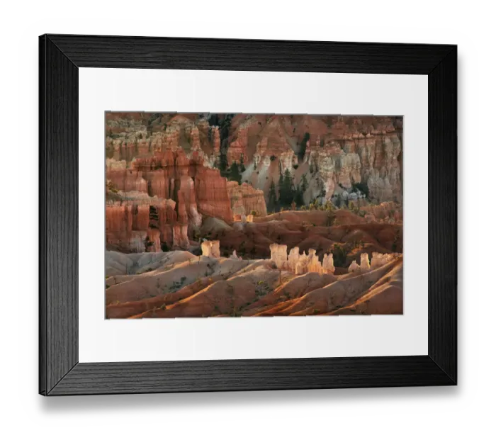 Framed Print : USA, Utah, Bryce Canyon National Park. Sunrise on sandstone hoodoo formations Framed Print : USA, Utah, Bryce Canyon National Park. Sunrise on sandstone hoodoo formations