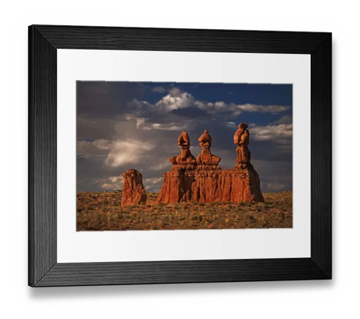 Framed Print : USA, Utah, Goblin Valley State Park. Sunrise on eroded sandstone formations