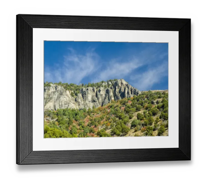 Framed Print : USA, Utah. Fall color with aspens along Logan Canyon Framed Print : USA, Utah. Fall color with aspens along Logan Canyon