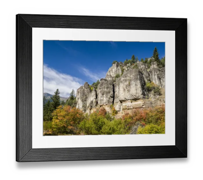 Framed Print : USA, Utah. Fall color with aspens along Logan Canyon