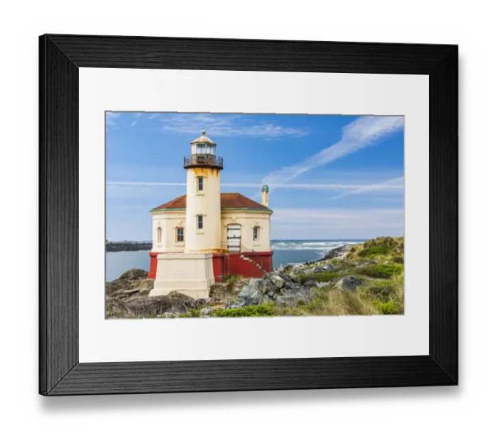 Framed Print : Bandon, Oregon, USA. The Coquille River Lighthouse on the Oregon coast Framed Print : Bandon, Oregon, USA. The Coquille River Lighthouse on the Oregon coast