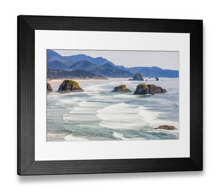 Framed Print : Ecola State Park, Oregon, USA. Sea stacks and surf at Ecola State Park on the Oregon coast Framed Print : Ecola State Park, Oregon, USA. Sea stacks and surf at Ecola State Park on the Oregon coast