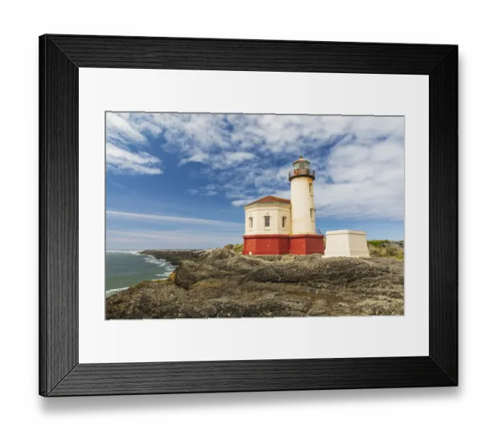 Framed Print : Bandon, Oregon, USA. The Coquille River Lighthouse on the Oregon coast Framed Print : Bandon, Oregon, USA. The Coquille River Lighthouse on the Oregon coast