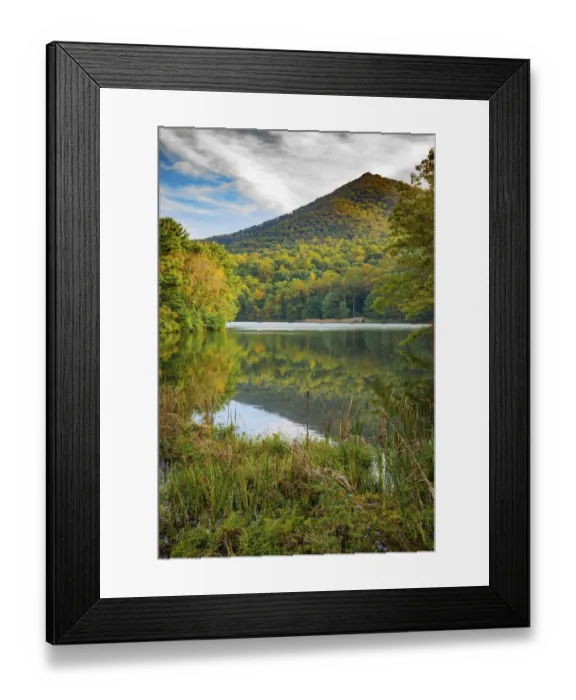 Framed Print : Lake reflections, Peaks Of Otter, Blue Ridge Parkway, Smoky Mountains, USA Framed Print : Lake reflections, Peaks Of Otter, Blue Ridge Parkway, Smoky Mountains, USA