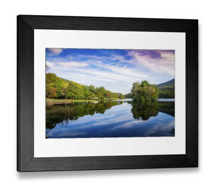 Framed Print : Lake reflections, Peaks Of Otter, Blue Ridge Parkway, Smoky Mountains, USA Framed Print : Lake reflections, Peaks Of Otter, Blue Ridge Parkway, Smoky Mountains, USA