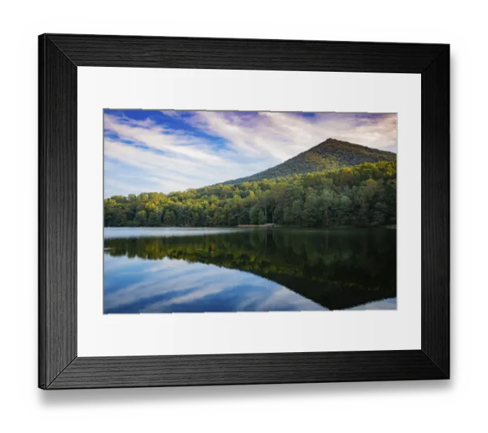 Framed Print : Lake reflections, Peaks Of Otter, Blue Ridge Parkway, Smoky Mountains, USA Framed Print : Lake reflections, Peaks Of Otter, Blue Ridge Parkway, Smoky Mountains, USA