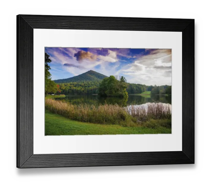 Framed Print : Lake reflections, Peaks Of Otter, Blue Ridge Parkway, Smoky Mountains, USA Framed Print : Lake reflections, Peaks Of Otter, Blue Ridge Parkway, Smoky Mountains, USA